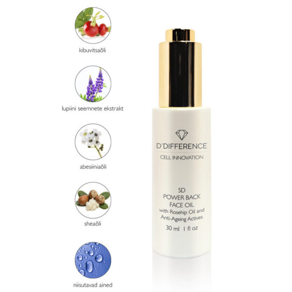 D´difference 5D Power Back Face Oil näoõli 30ml - Image 2