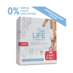 Bebecash laste mähkmepüksid Maxi nr.4 8-15kg Freelife 22tk