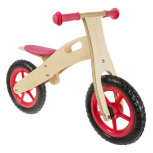 Jooksuratas M-Wave, puidust 12", 2-4aastasele, roosa