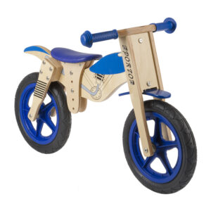 Jooksuratas M-Wave Motorbike, puidust 12", 2-4aastasele, sinine