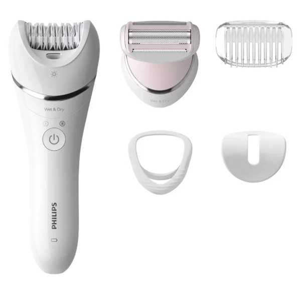 Philips epilaator Series 8000, märg- ja kuivkasutus, valge