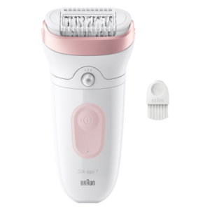 Braun epilaator Silk epil 7, märg- ja kuivkasutus, valge/roosa