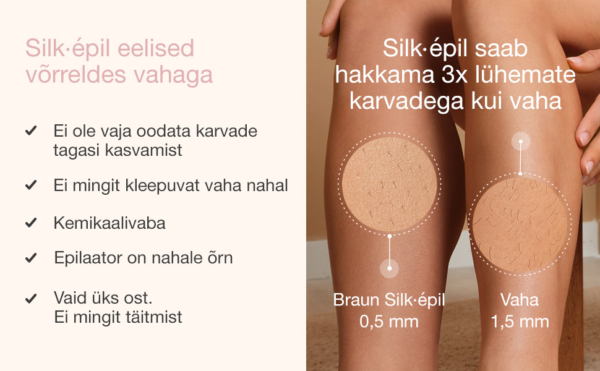 Braun epilaator Silk epil 7, märg- ja kuivkasutus, valge/roosa - Image 7