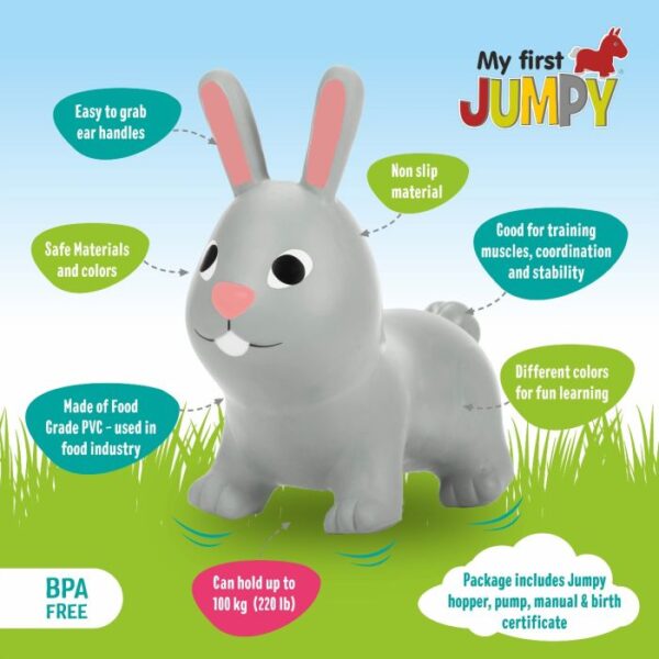 Gerardo's Toys Jumpy hüppeloom Jänes, mereroheline - Image 3
