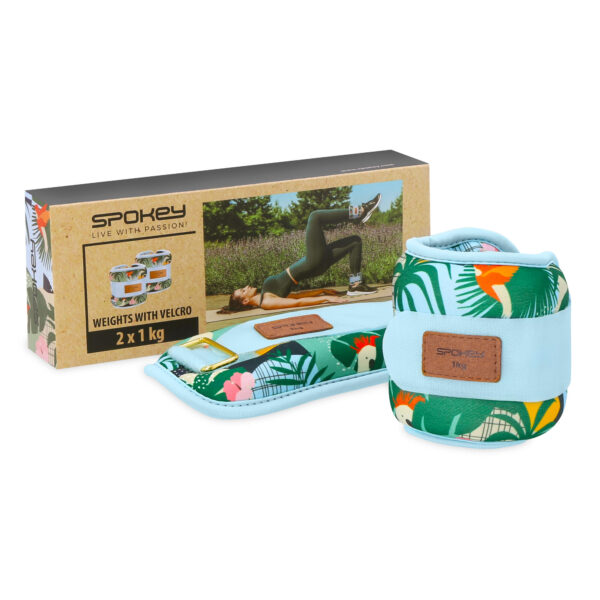 Randme- ja pahkluuraskused SPOKEY Home Jungle 2x1 kg, sinine-kirju
