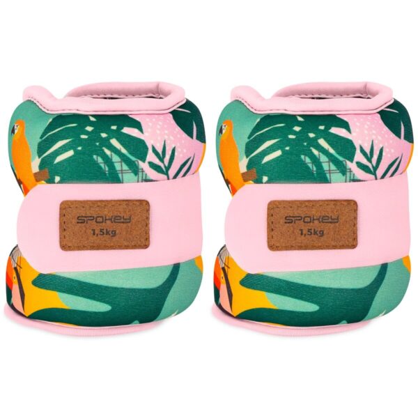 Randme- ja pahkluuraskused SPOKEY Home Jungle 2x1.5 kg, roosa-kirju - Image 6