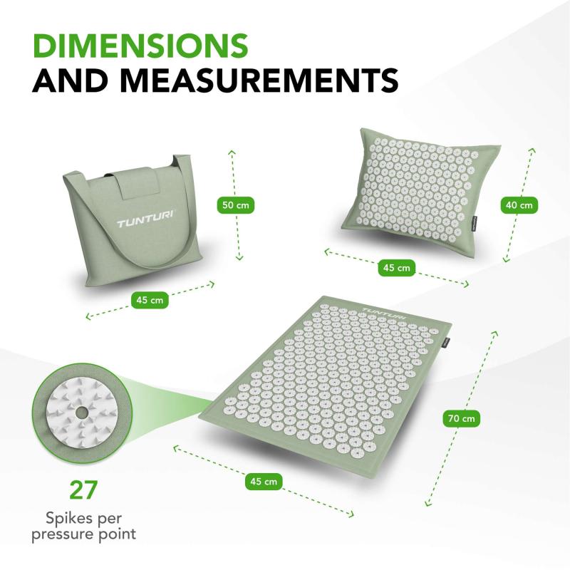 Punktimassaaži matt+padi TUNTURI PRO, mint - Image 3